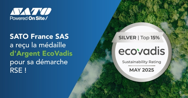 SATO France SAS maintient la médaille d’argent EcoVadis et poursuit sa route vers l’or