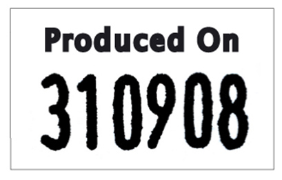 SATO one line handheld label example