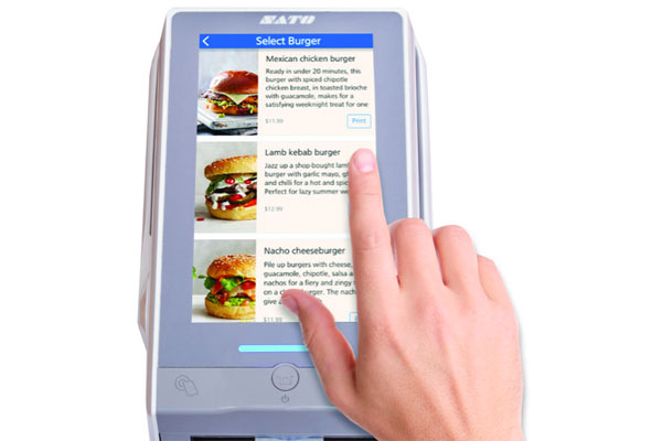 Touch screen local web application printer