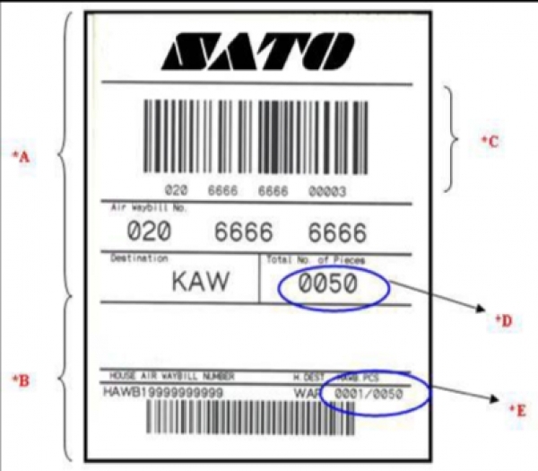 COSA CONTIENE L'ETICHETTA CONFORME ALLA RISOLUZIONE IATA 606?